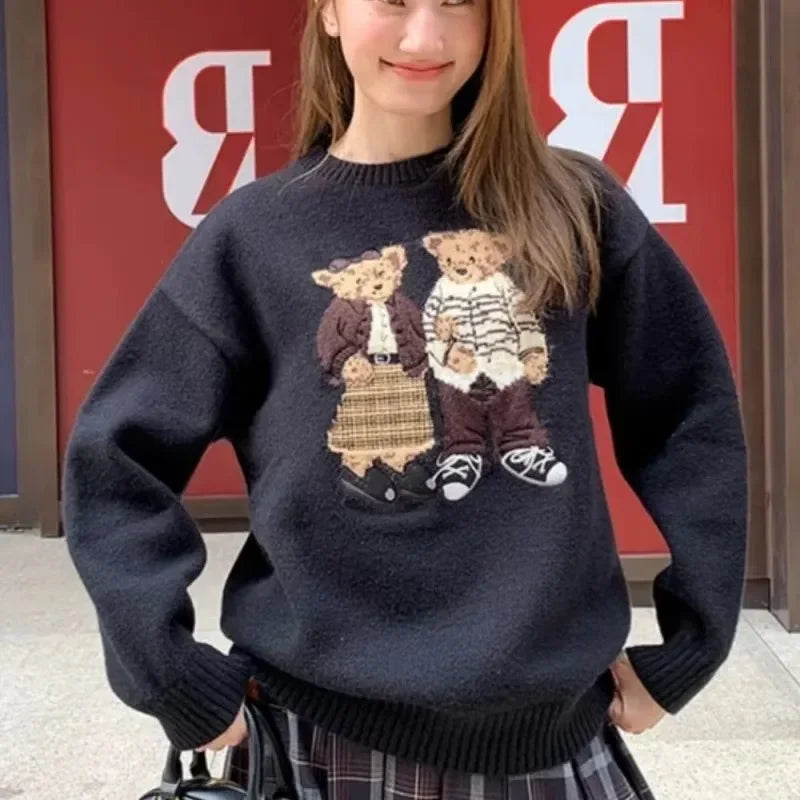 KHOSA CLOTHING™ Bear Polo Neck Sweater