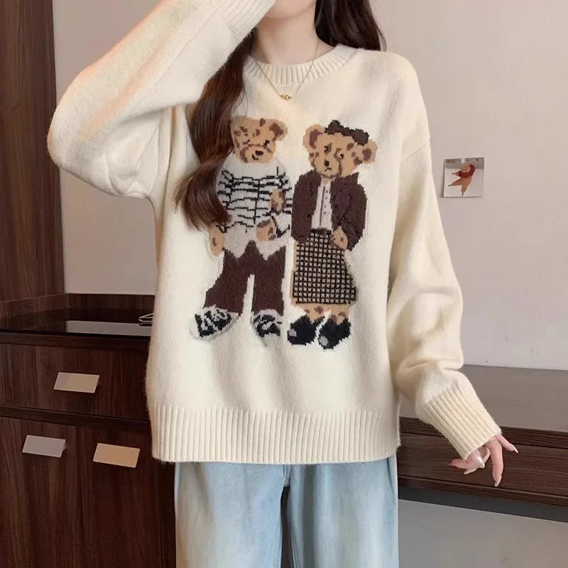 KHOSA CLOTHING™ Bear Polo Neck Sweater