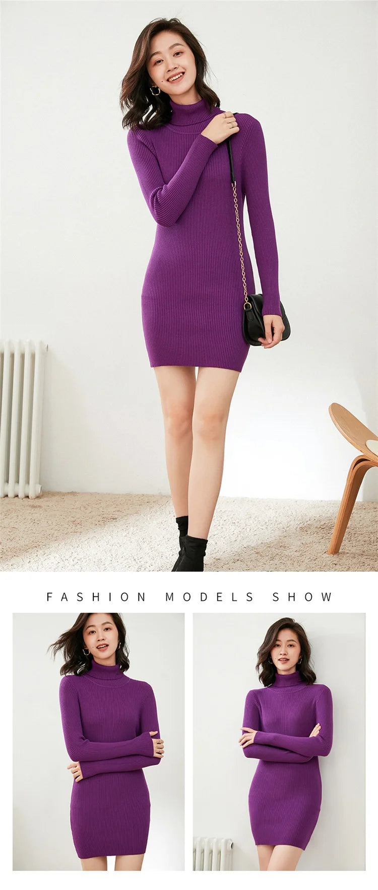 KHOSA CLOTHING™ Turtleneck One piece Women's Dresses