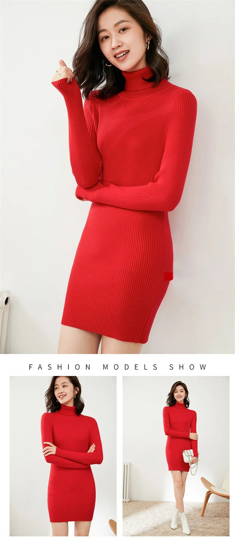 KHOSA CLOTHING™ Turtleneck One piece Women's Dresses