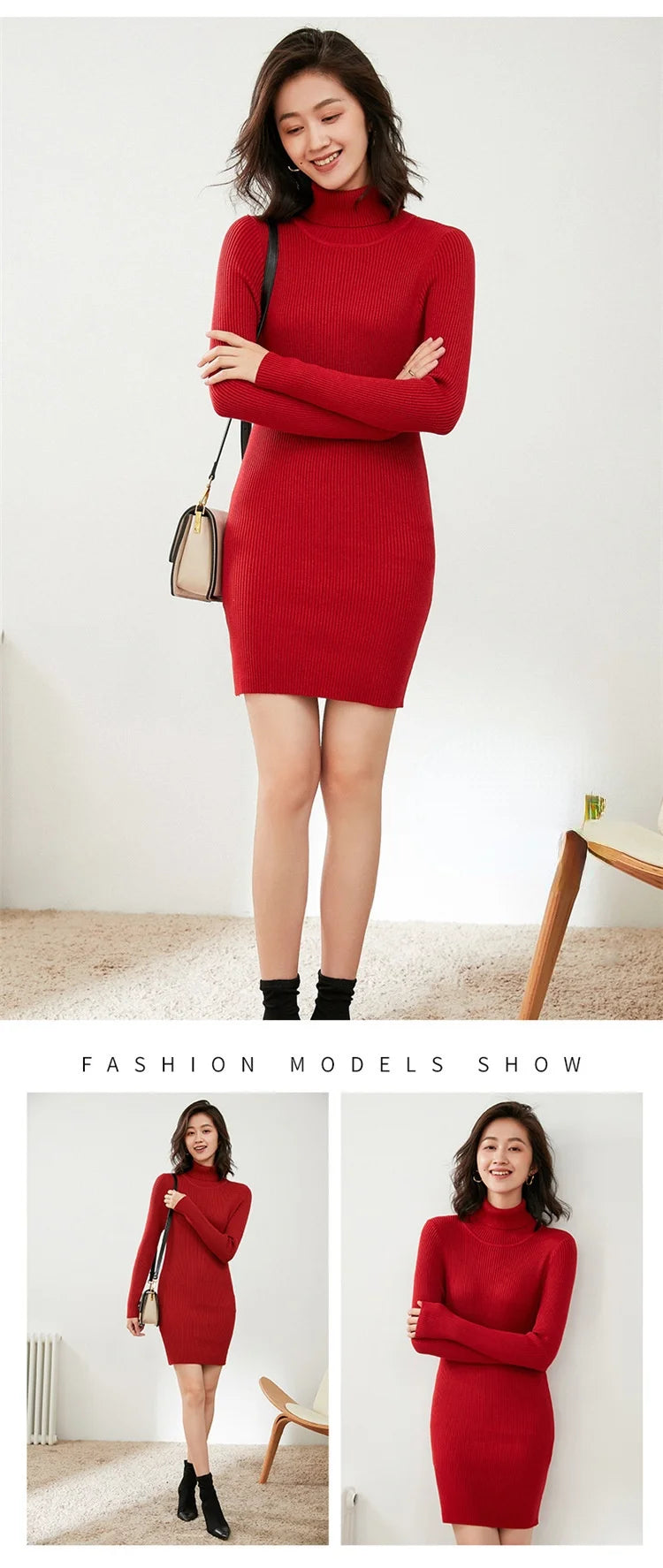 KHOSA CLOTHING™ Turtleneck One piece Women's Dresses