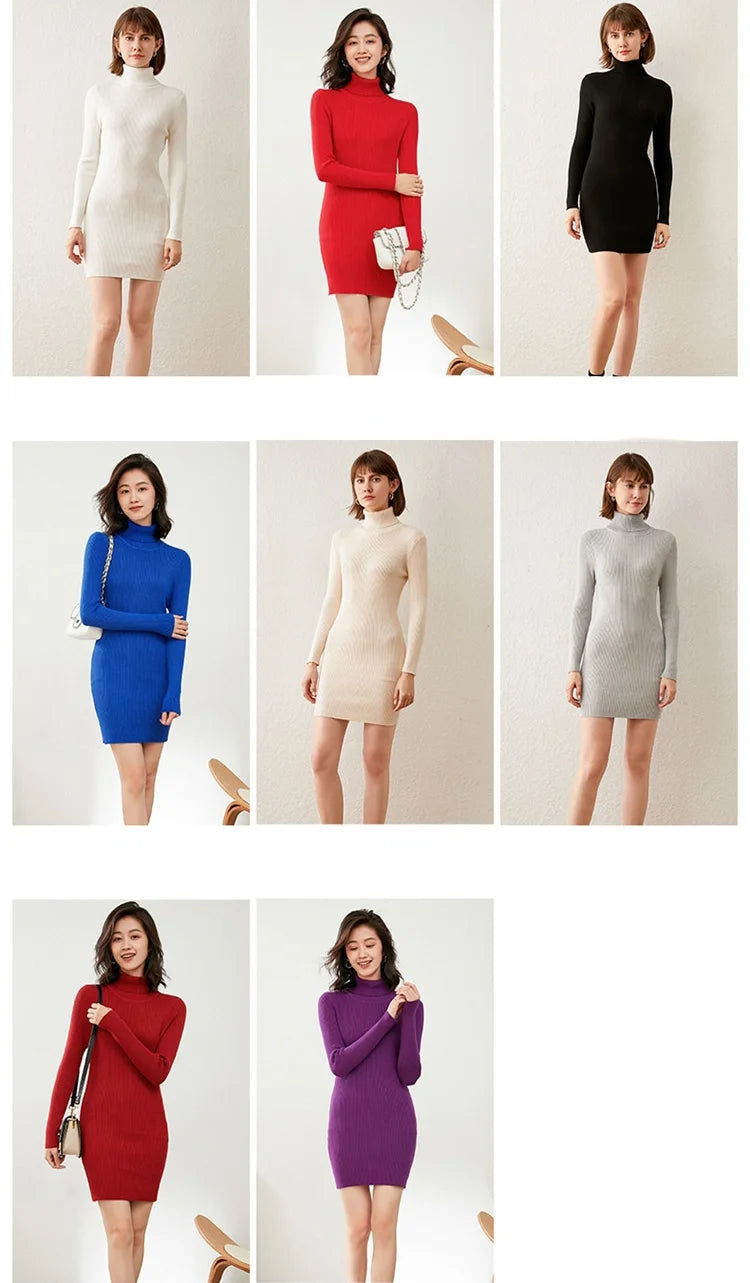 KHOSA CLOTHING™ Turtleneck One piece Women's Dresses