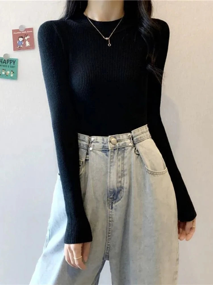 KHOSA CLOTHING™ Turtleneck Long Sleeve Sweater