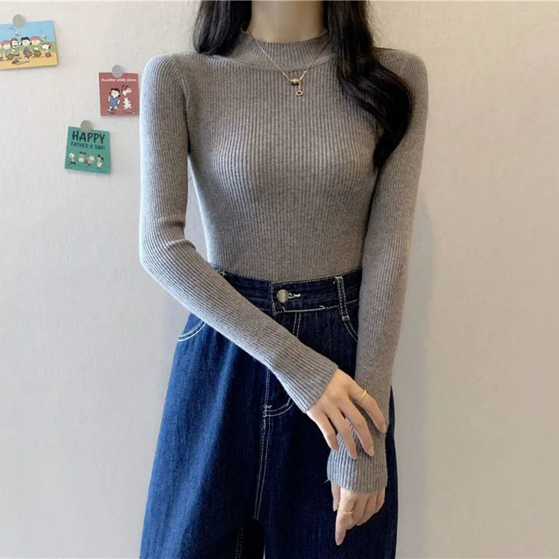KHOSA CLOTHING™ Turtleneck Long Sleeve Sweater