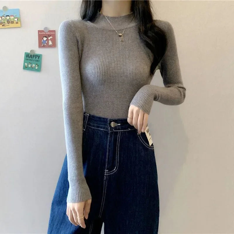 KHOSA CLOTHING™ Turtleneck Long Sleeve Sweater