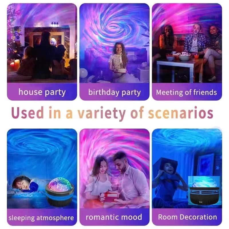 KHOSA CLOTHING™ Galaxy and Water Ocean Wave Projector For Bedroom