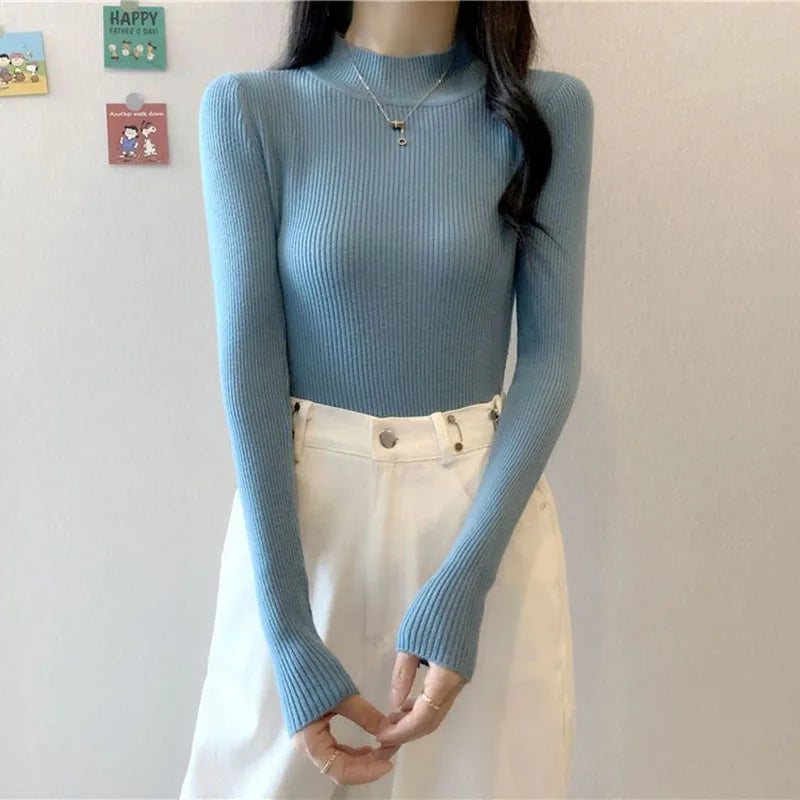 KHOSA CLOTHING™ Turtleneck Long Sleeve Sweater