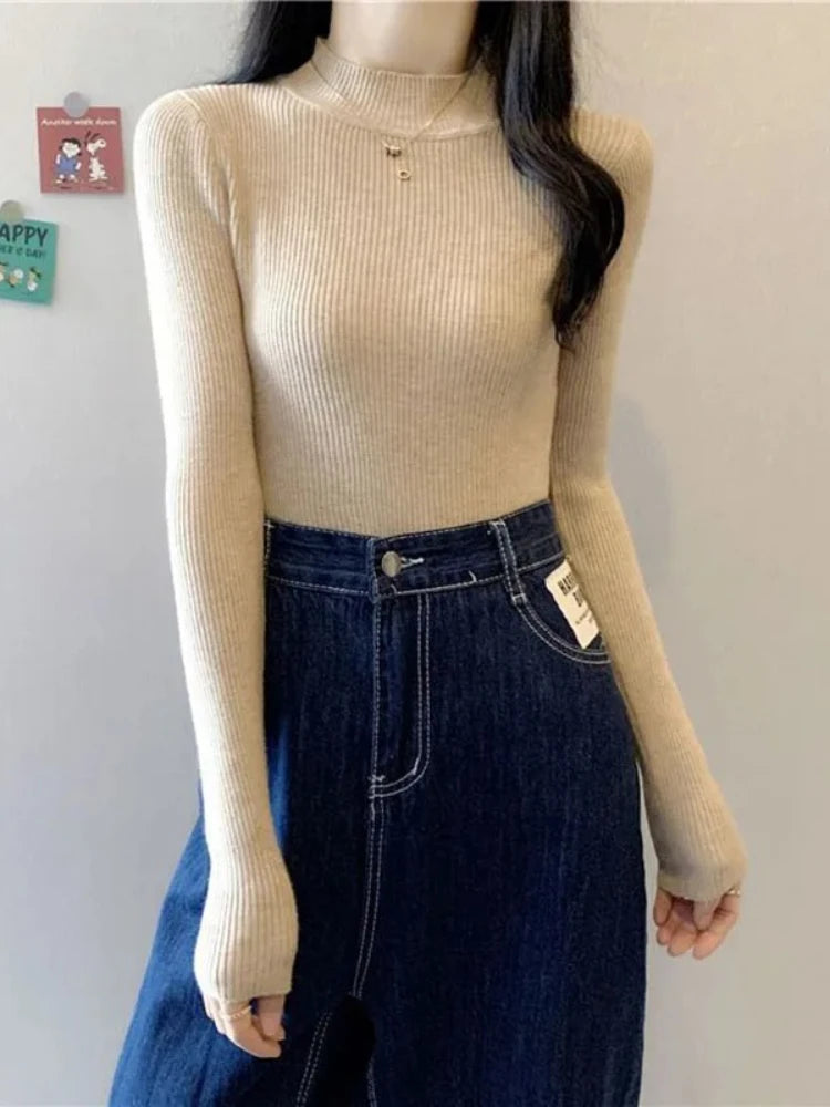 KHOSA CLOTHING™ Turtleneck Long Sleeve Sweater