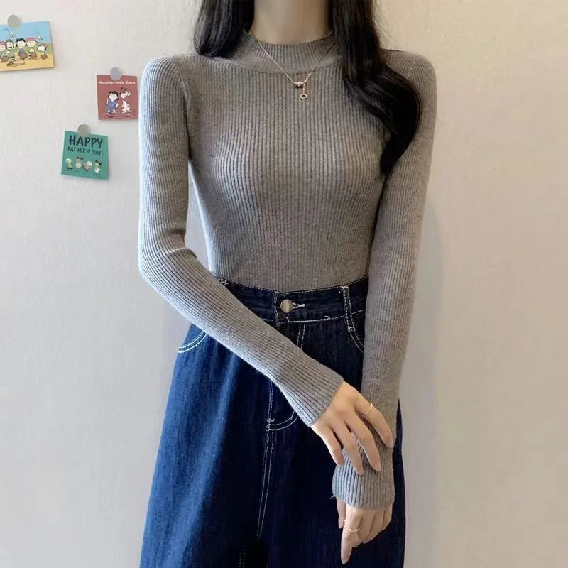 KHOSA CLOTHING™ Turtleneck Long Sleeve Sweater