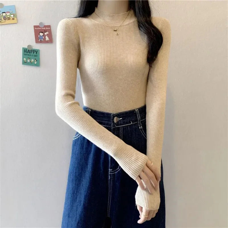 KHOSA CLOTHING™ Turtleneck Long Sleeve Sweater
