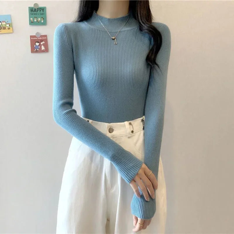 KHOSA CLOTHING™ Turtleneck Long Sleeve Sweater