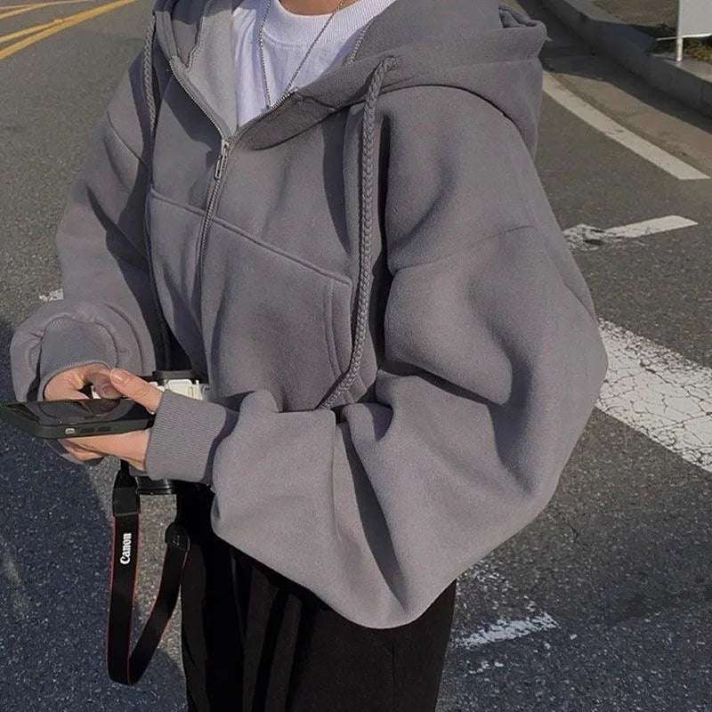 KHOSA CLOTHING™ Oversized Zip-Up Hoodie