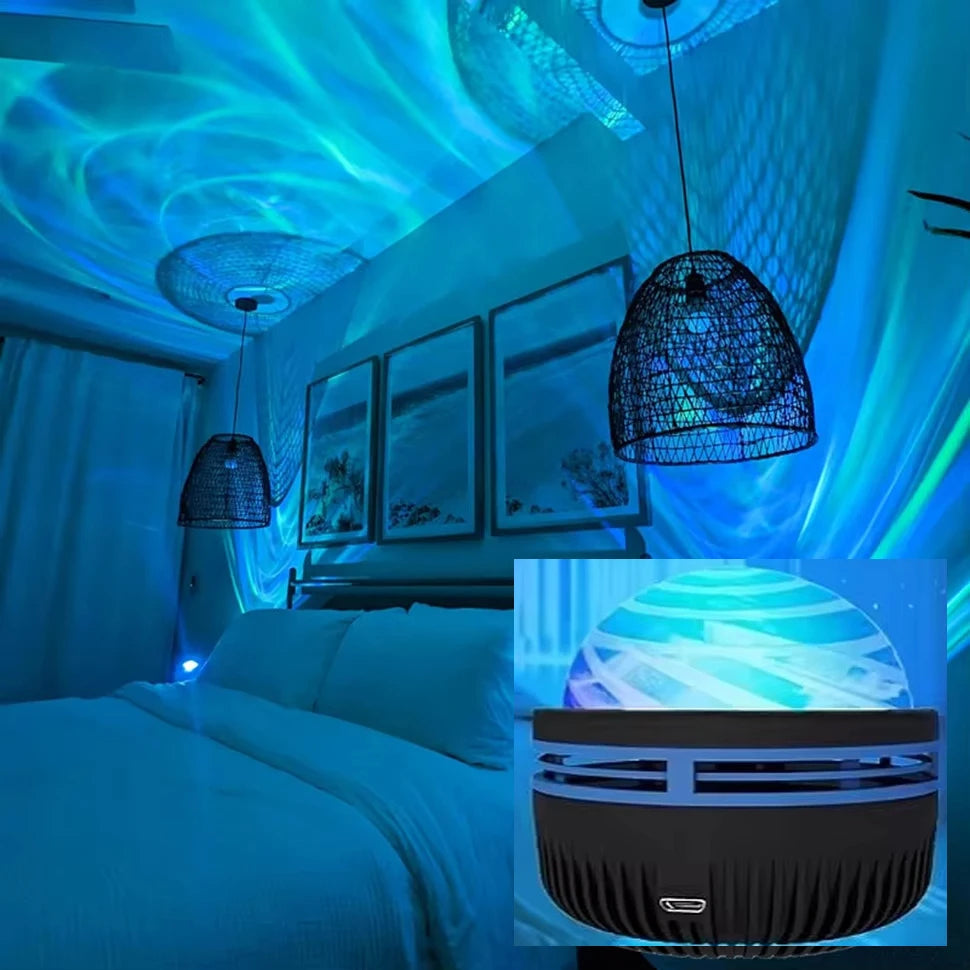 KHOSA CLOTHING™ Galaxy and Water Ocean Wave Projector For Bedroom