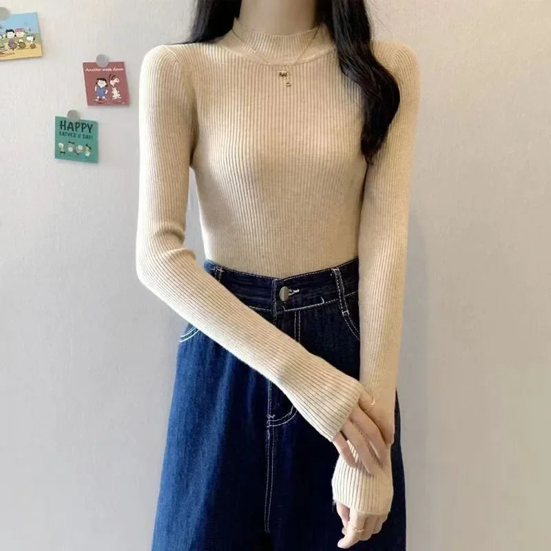KHOSA CLOTHING™ Turtleneck Long Sleeve Sweater