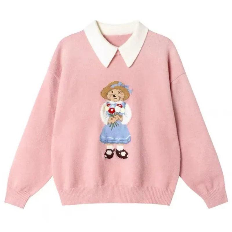 KHOSA CLOTHING™ Bear Polo Neck Sweater