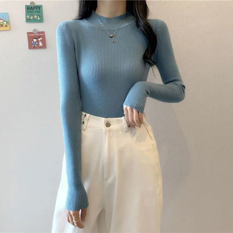 KHOSA CLOTHING™ Turtleneck Long Sleeve Sweater