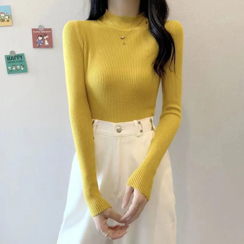 KHOSA CLOTHING™ Turtleneck Long Sleeve Sweater