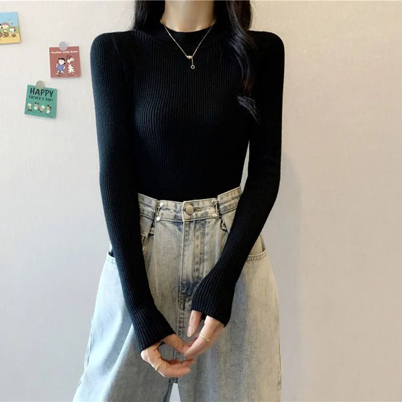 KHOSA CLOTHING™ Turtleneck Long Sleeve Sweater