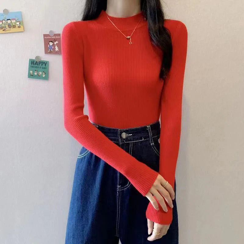 KHOSA CLOTHING™ Turtleneck Long Sleeve Sweater