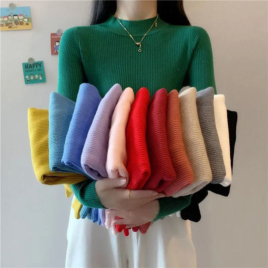 KHOSA CLOTHING™ Turtleneck Long Sleeve Sweater