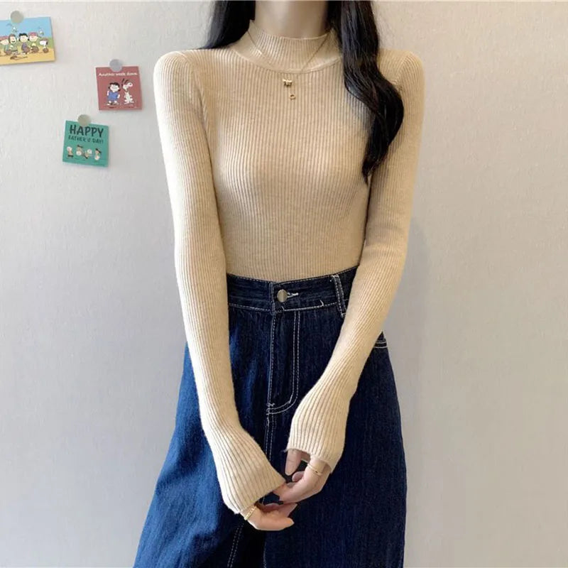 KHOSA CLOTHING™ Turtleneck Long Sleeve Sweater