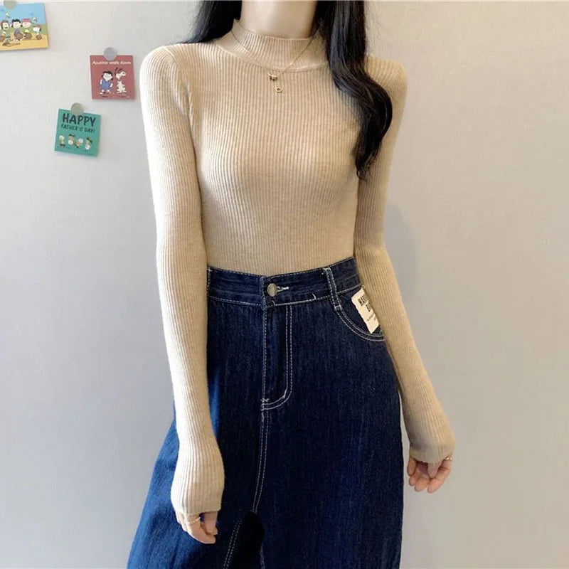 KHOSA CLOTHING™ Turtleneck Long Sleeve Sweater