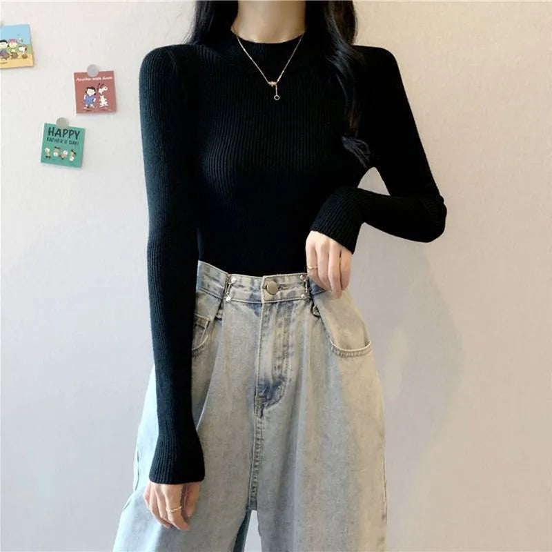 KHOSA CLOTHING™ Turtleneck Long Sleeve Sweater