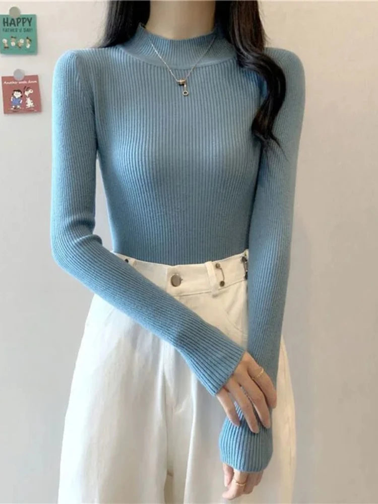 KHOSA CLOTHING™ Turtleneck Long Sleeve Sweater