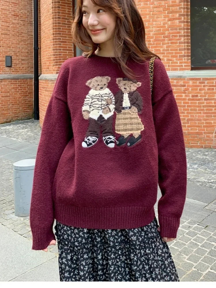 KHOSA CLOTHING™ Bear Polo Neck Sweater